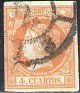 Spain 1860 Isabel II 4 Cu. Naranja Edifil 52